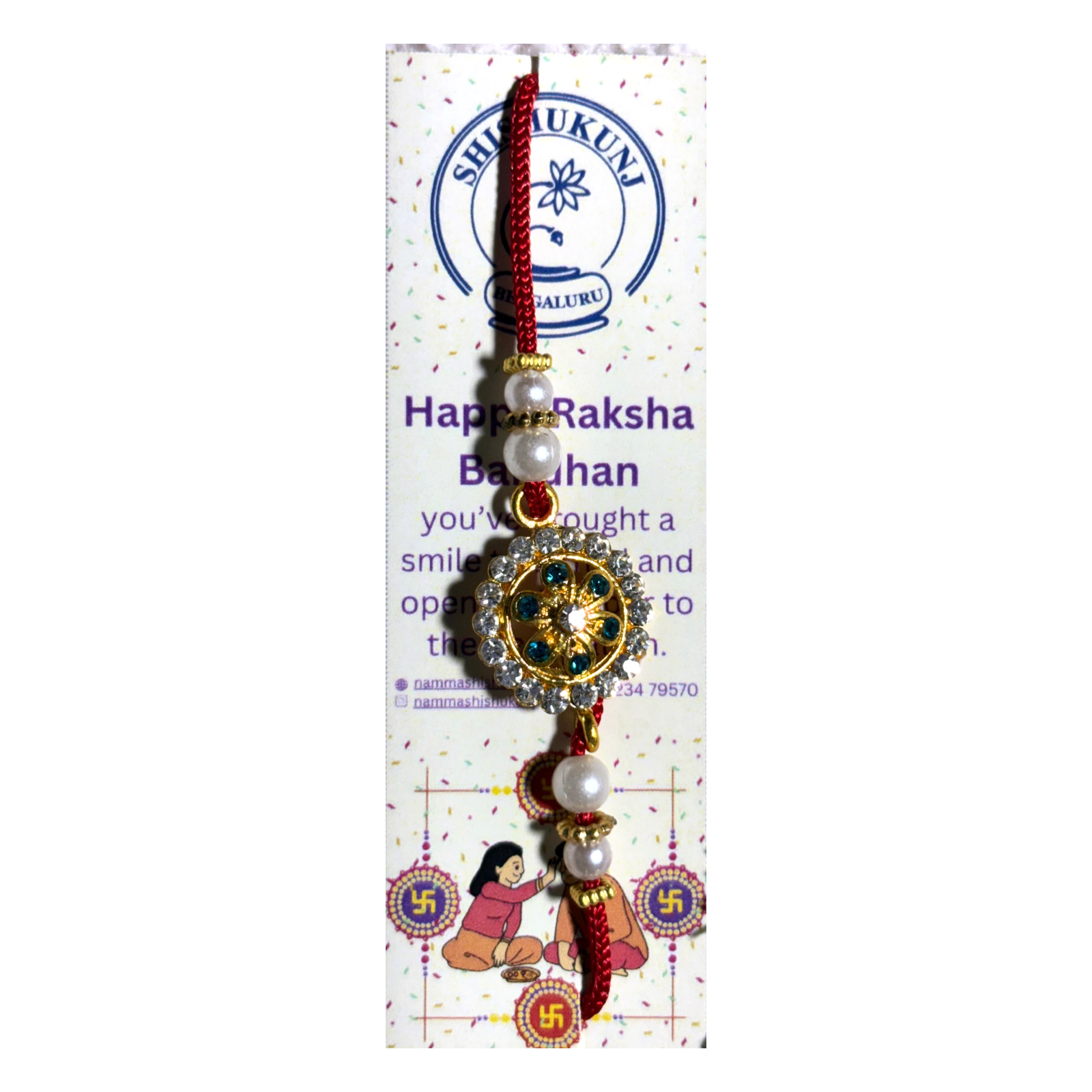 Emerald Floral AD Rakhi