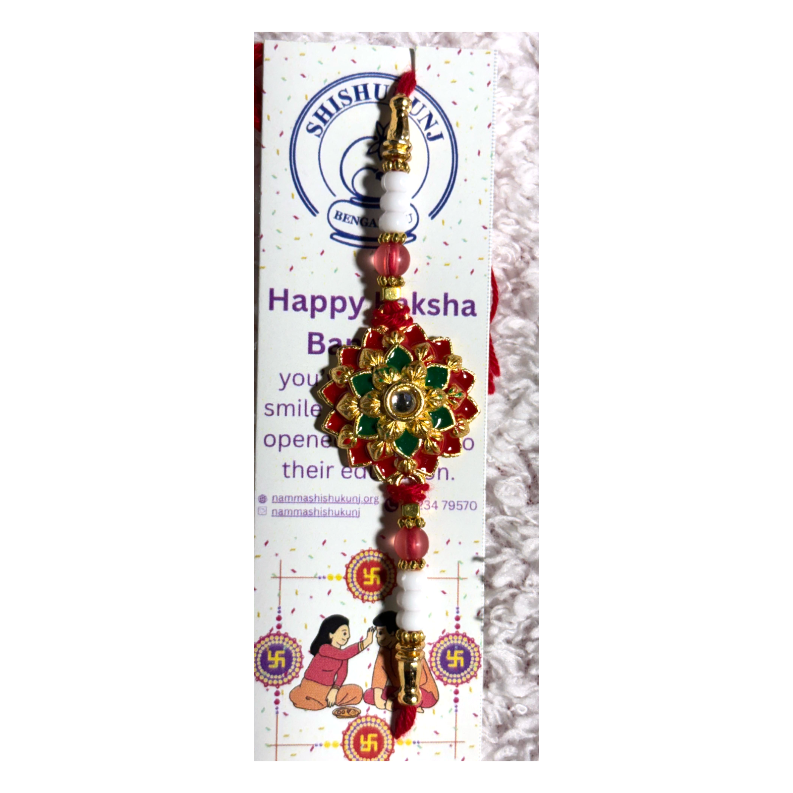 Meenakari Lotus Rakhi