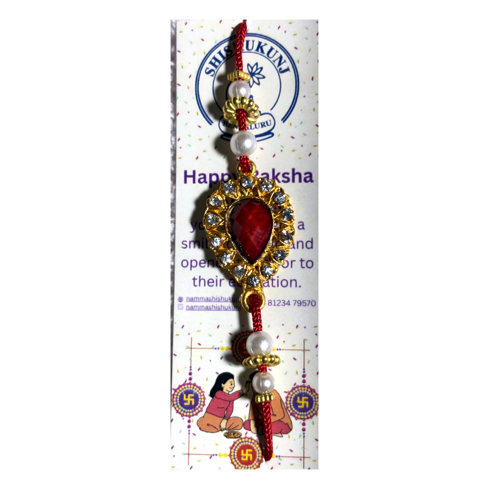 Ruby Diya Rakhi