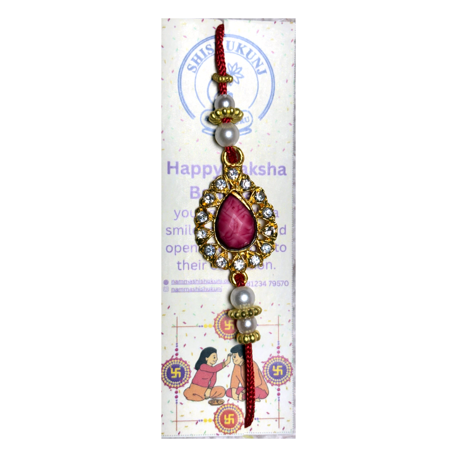 Pink Diya Rakhi