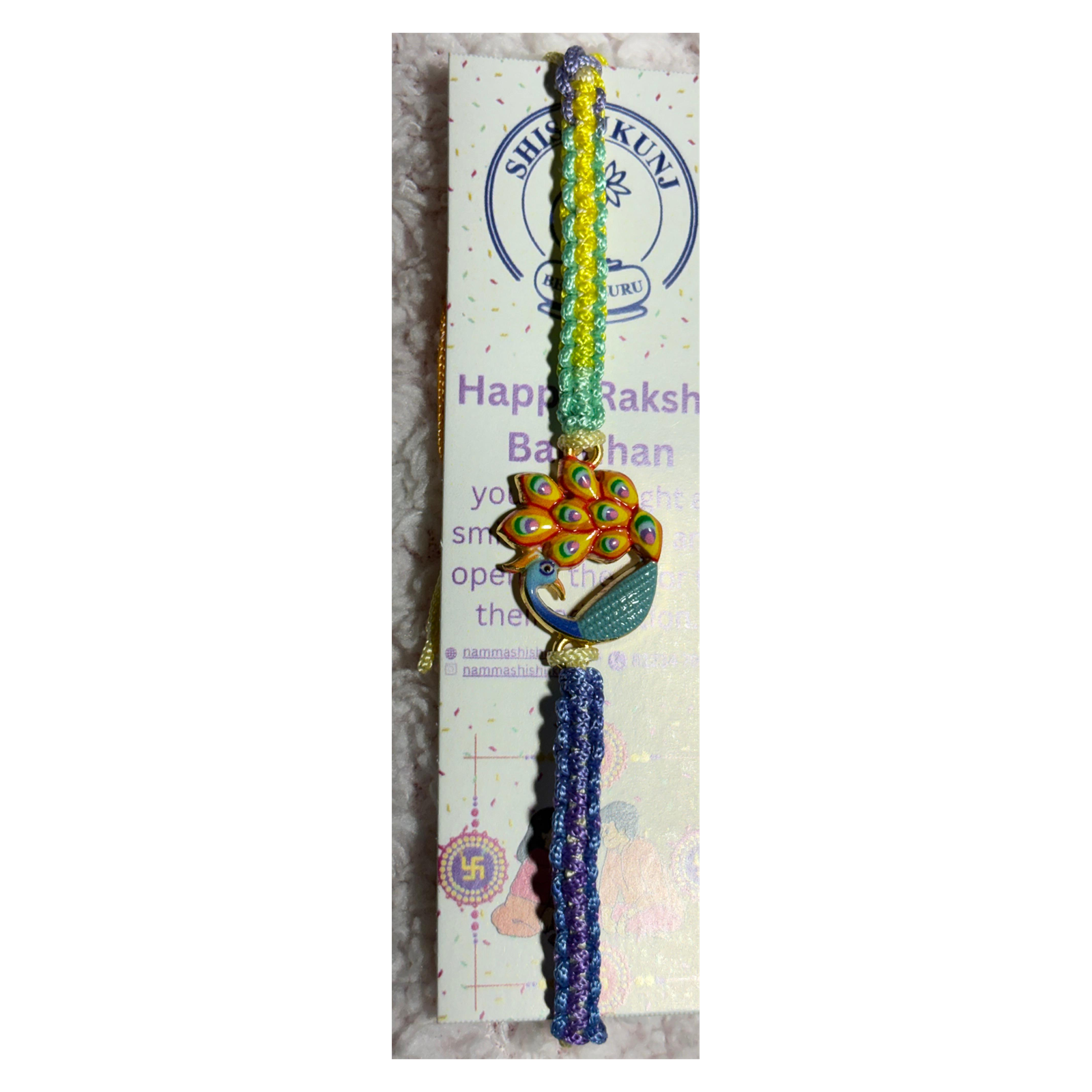 Peacock Kundan Rakhi