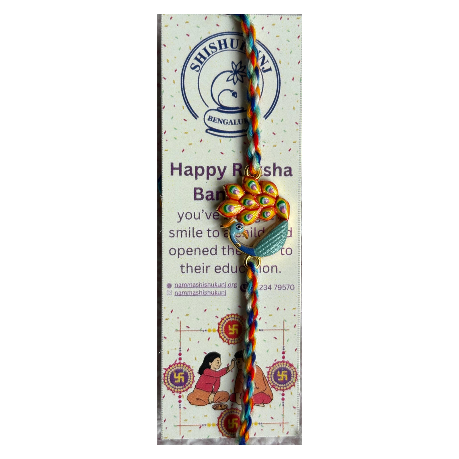 Blue Peacock Rakhi