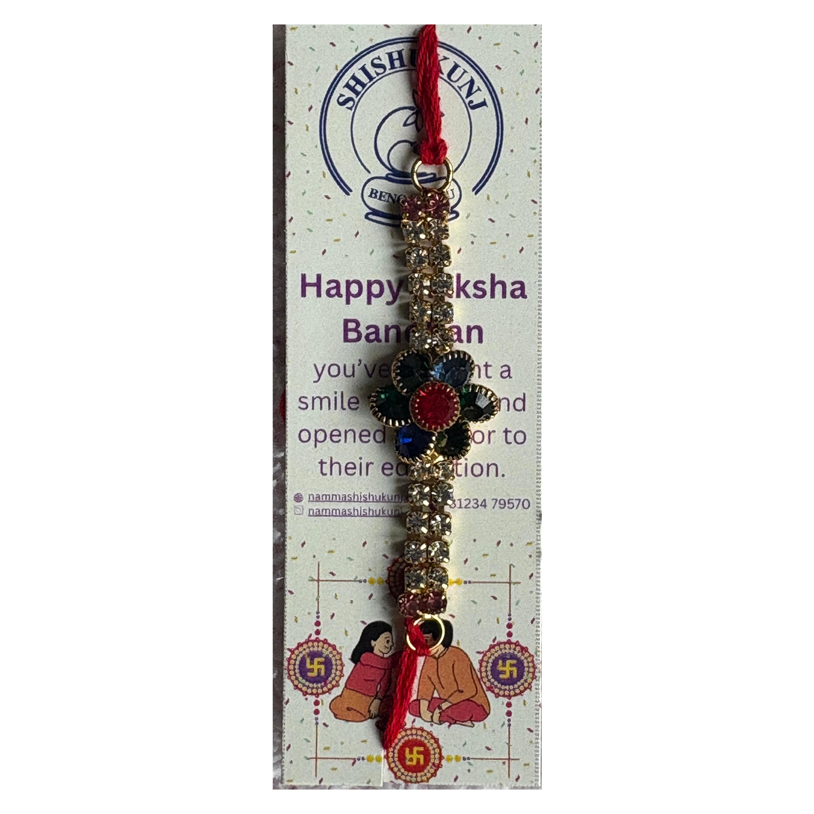 Crystal Blossom Rakhi