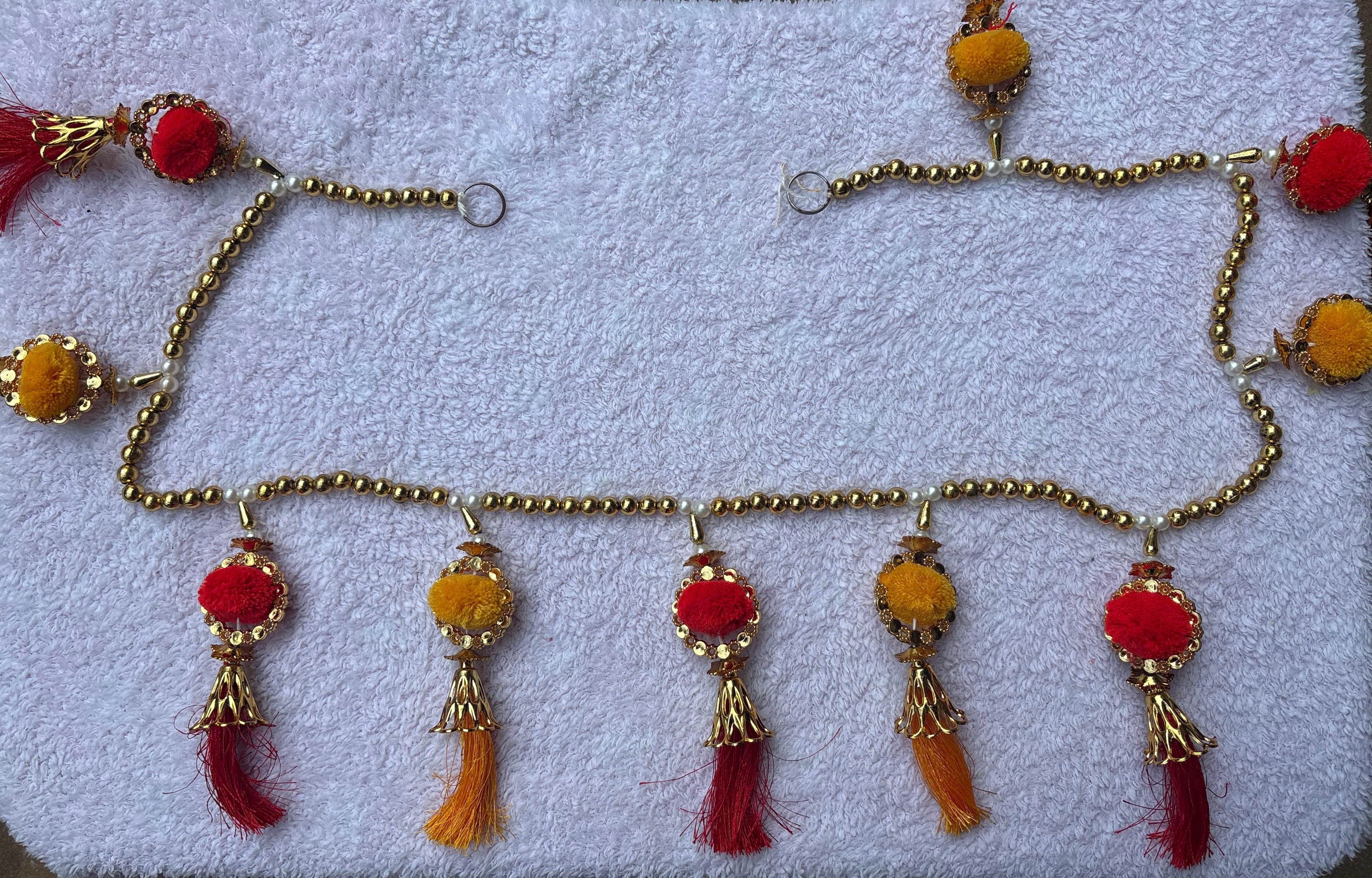 Red Yellow Tassel Toran